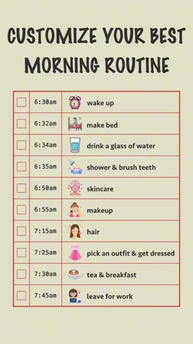 Create routines tailored to your lifestyle, you can make your pleasant every day！