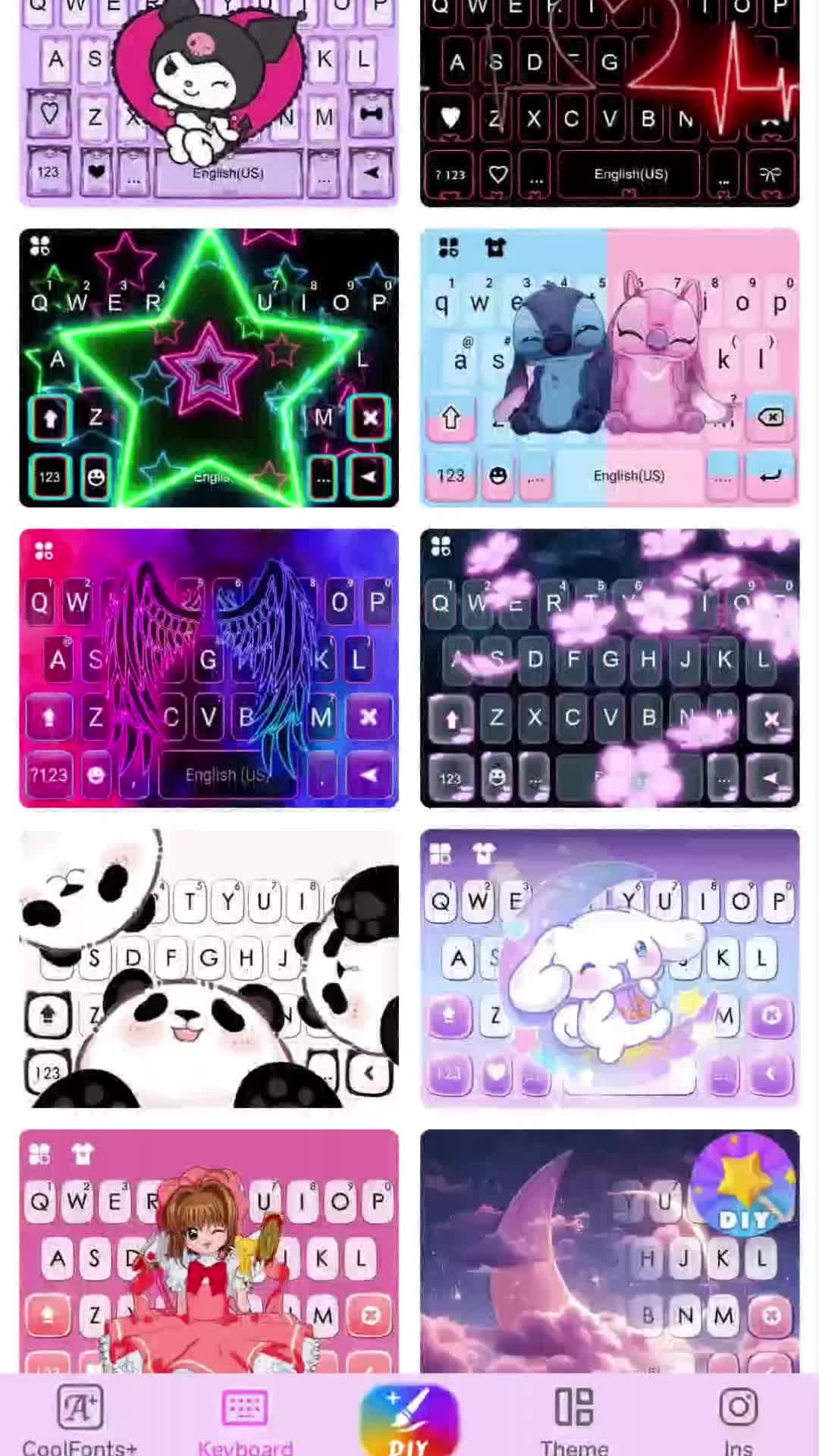 Customize your keyboard with our DIY App! Skins, fonts, layouts - all yours!  Download now!