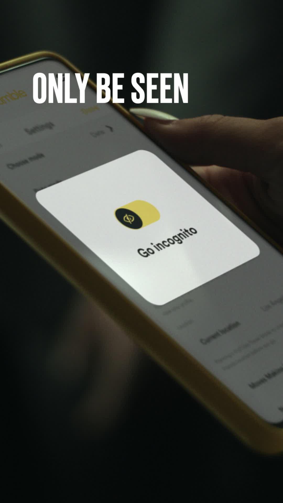 Want to decide who sees your dating profile? Use Incognito Mode on Bumble.