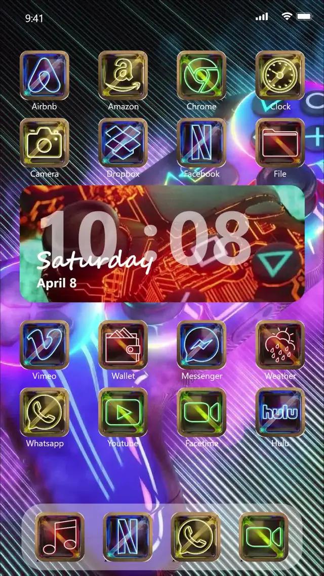 壁紙、小物及びアイコンがあります。快速で使いやすい！