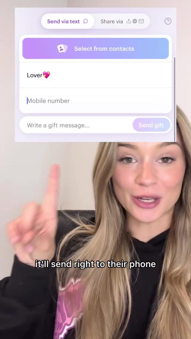 It’s that easy! Use TIKTOK15 for $15 off #gift #app #birthday #wedding #anniversary #getwell