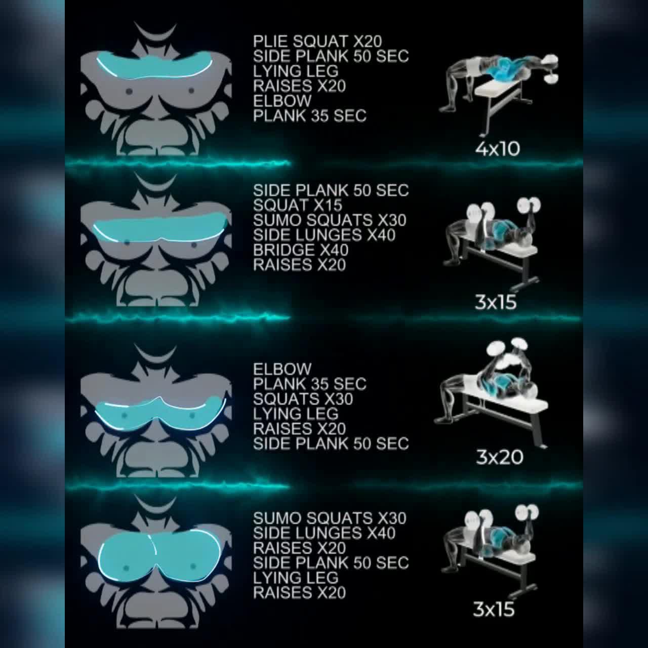 High-energy fat burning, practice eight-pack abs.