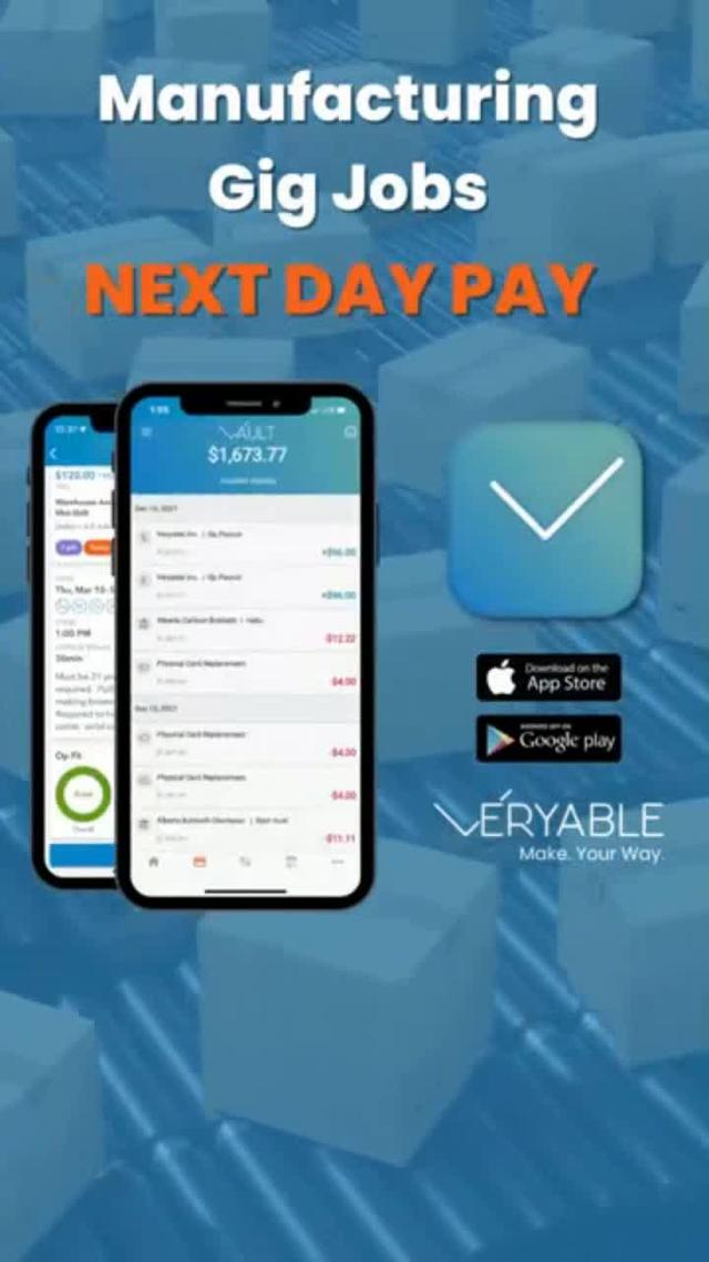 Find Work & Get Next Day Pay! Download Now!