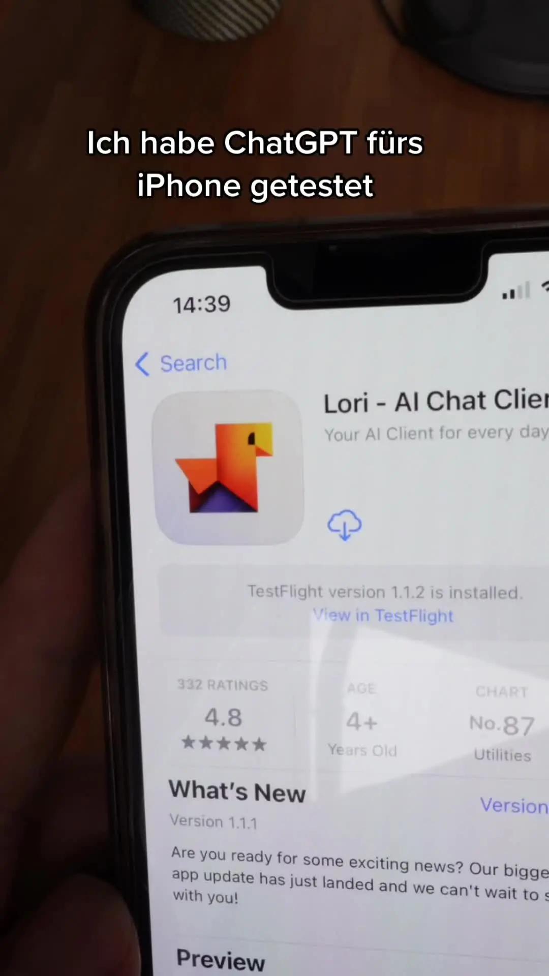 Es gibt jetzt ChatGPT fürs iPhone 🥹 #chatgpt #openai #lori 