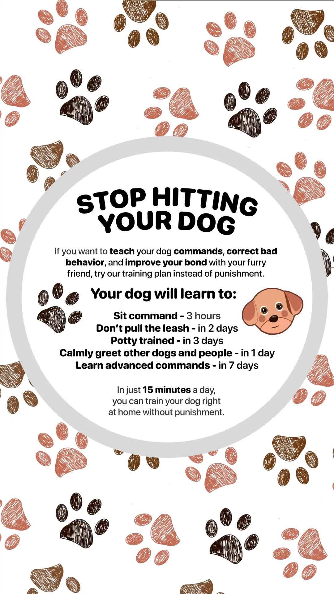 Don't hit your dog! Try Positive Training with Woofz instead.