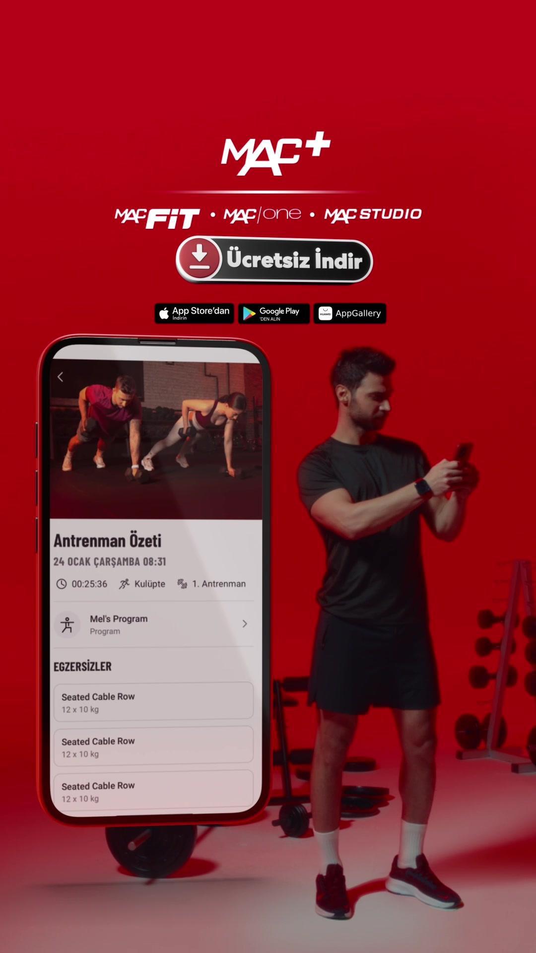 Antrenman geçmişini her gün adım adım takip etmeni sağlayacak özellikler MAC+'ta. 🗓️ MAC+'ı ücretsiz indir, evde, açık havada, istediğin yerde kendine gel. 📲 #mac+ #fitness #app