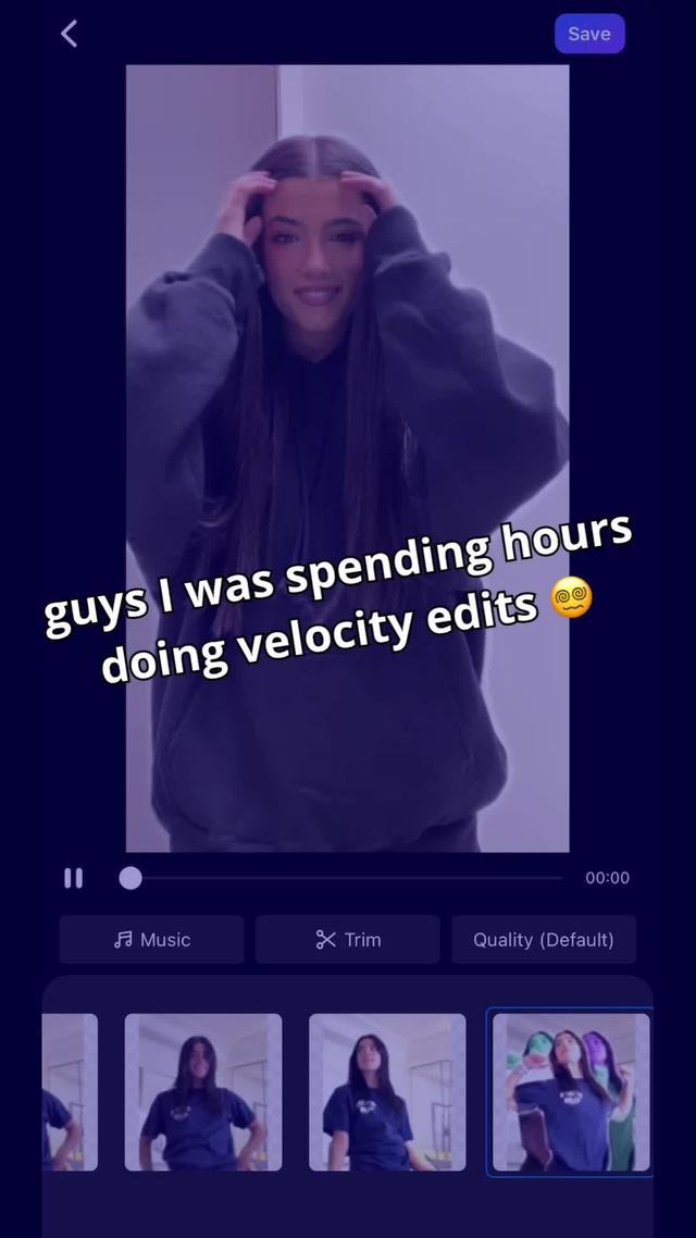 Velocity edits in seconds! Choose the template you like!