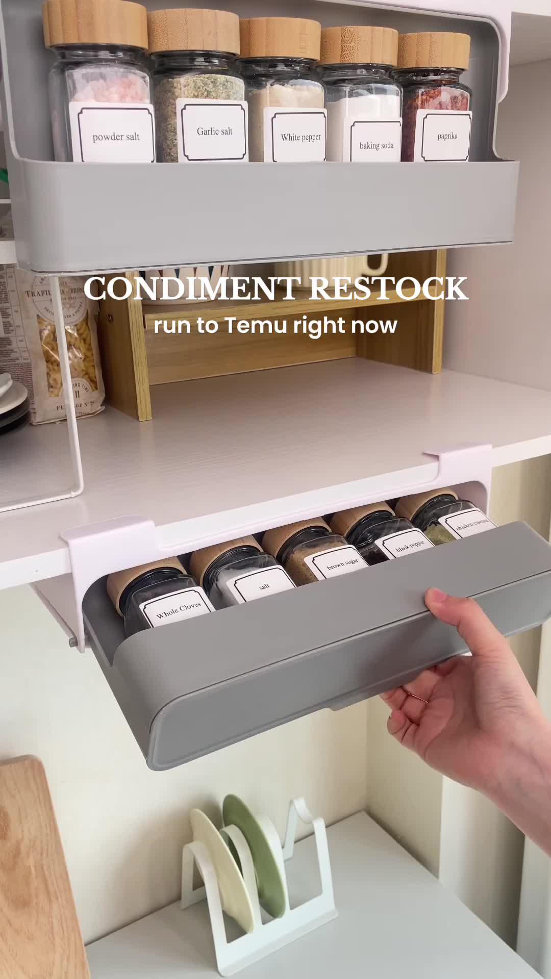 Stay organized and keep your spices fresh with our convenient Spice Jars, complete with labels and lids! ✨🍃🔎 Search dnq5448 on Temu for this amazing product. #Temu #TemuFinds