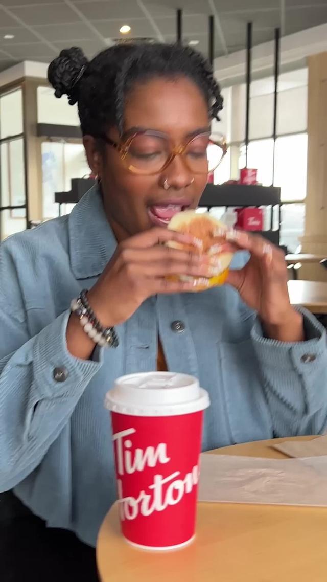 Tap the app to pre-order the NEW Harvest Breakfast Sandwich with plant-based. Impossible™ Sausage