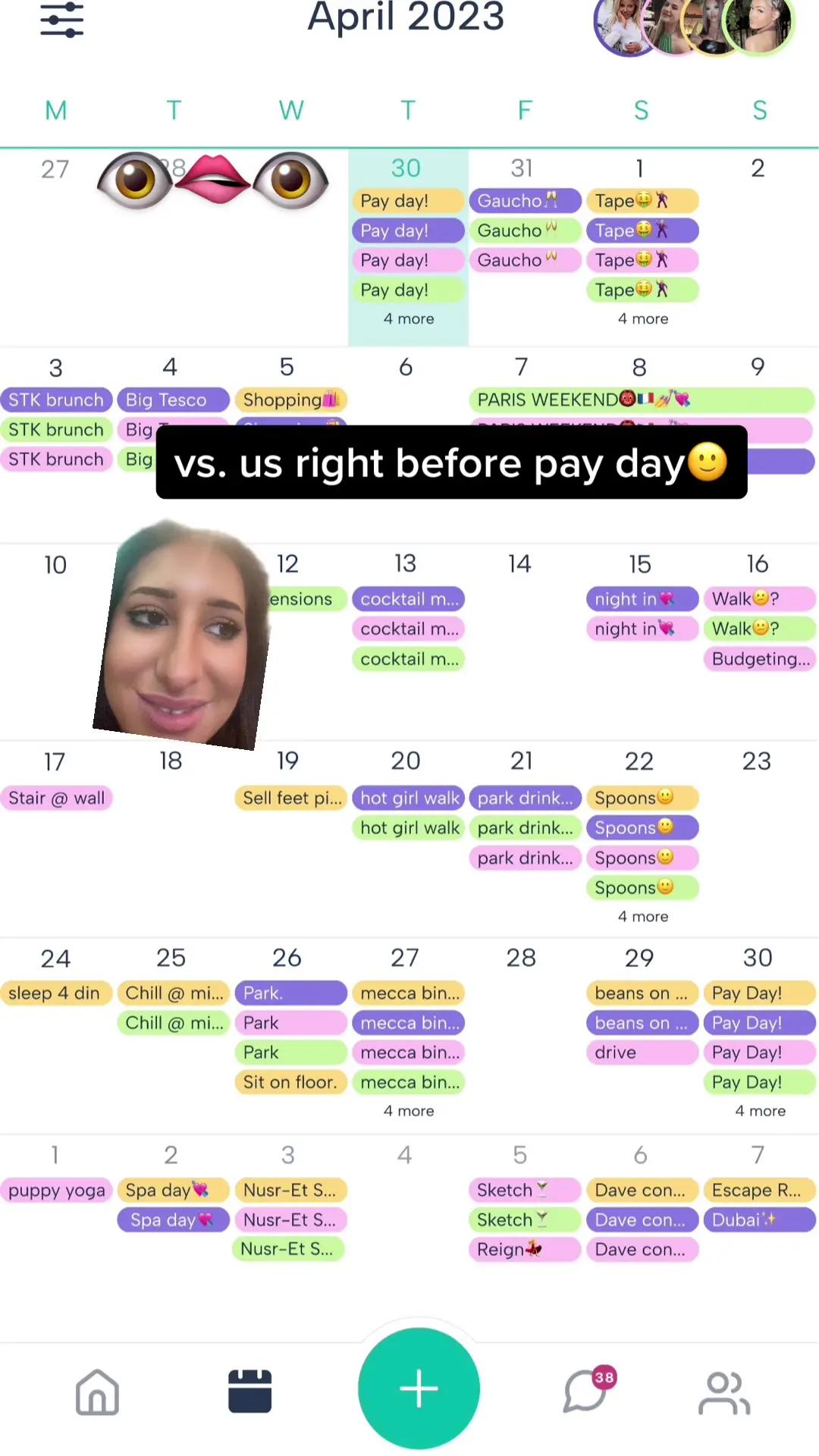 Nicki Minaj said broke people should never laugh - clearly she’s never made it to 4am delirium with her mates👹 #sharedcalendarapp #bestsharedcalendarapp #groupcalendar #makingplans #sunmerplanning #planner #plannerapp #forthegirls #brokeplans 