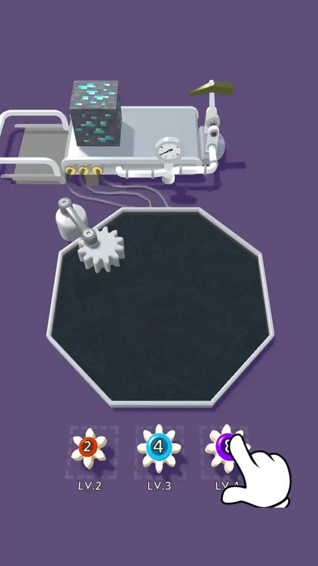 Merge gears to upgrade them and gain more.
