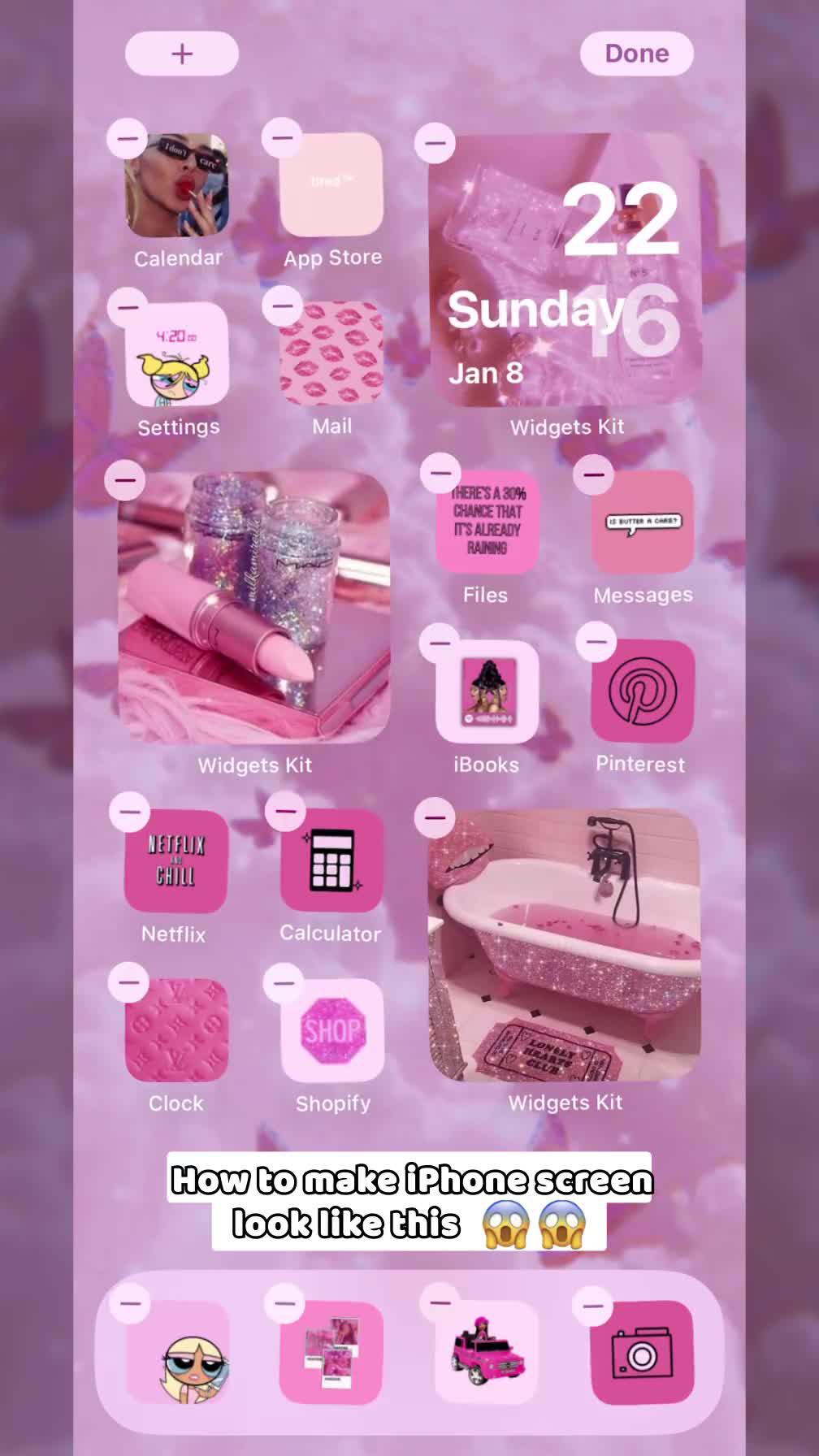 Set up aesthetic icons and themes for your iphone!