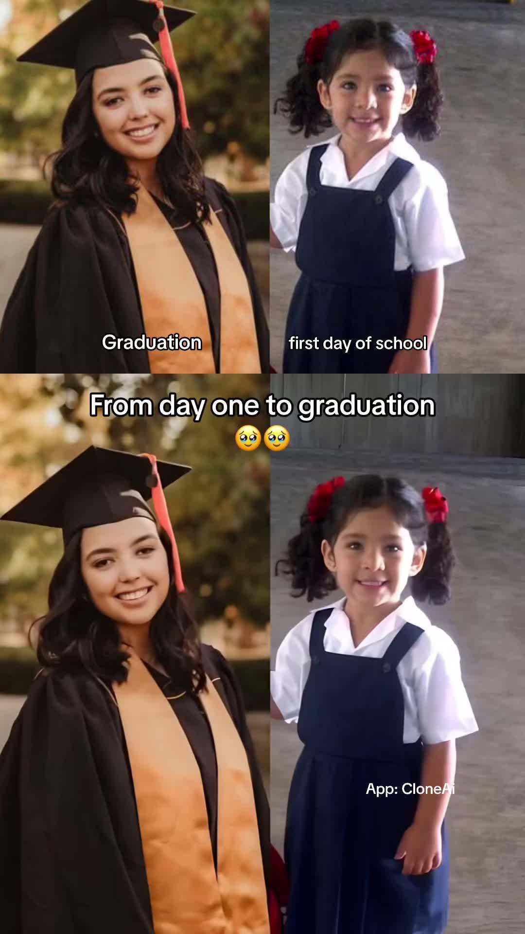 Awww🥹🥹🥲🥲 From little backpacks to big dreams #aihug #hıgtrend #aivideo #hugvideo #hugfilter #hugyoungerself #aihugging