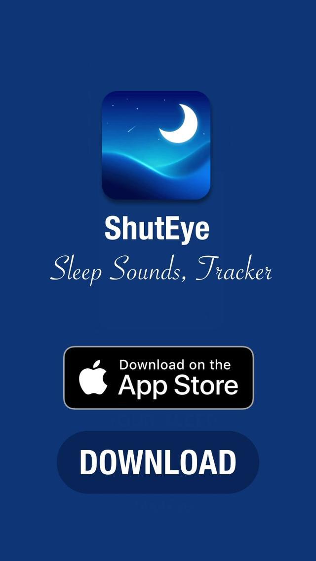 Have trouble sleeping? Sleep better with ShutEye's relaxing sounds and sleep tracker.