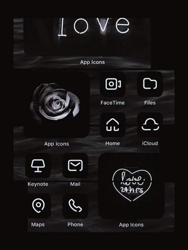 #darkaesthetic homescreen designs🖤 Pick the one that fits your vibe via link in bio! #iphonetricks #iphonetips #iphone #widget #bestwidget #darkvibes