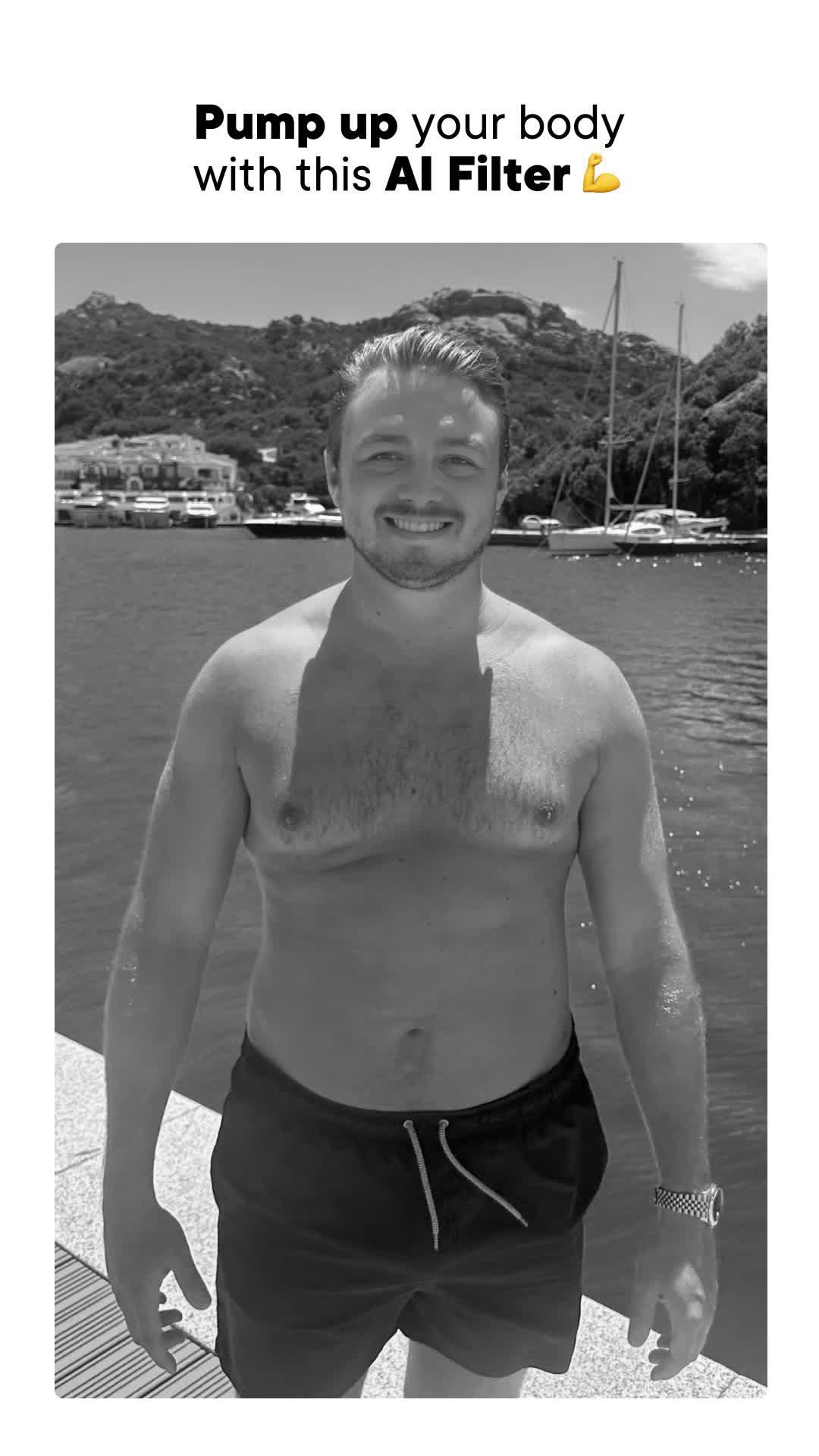 Boost your muscles with AI effect