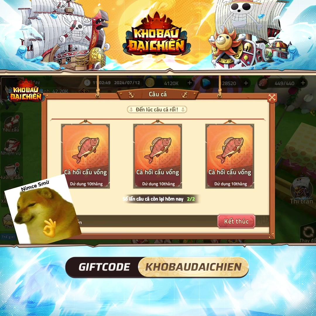 Cùng lắm thì mình vào “Kho Báu Đại Chiến” mình nuôi cá và trồng thêm rau 😆 #khobaudaichien #onepiece #onepiece3D #sapramat #gamemobile #xuhuong #trending