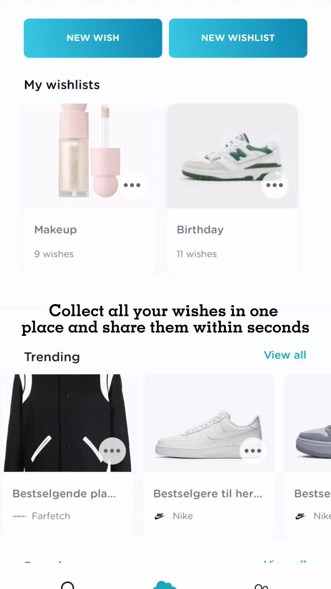 Collect all your wishes in one place and share them within seconds #wishlist #shoppingmadeeasy 