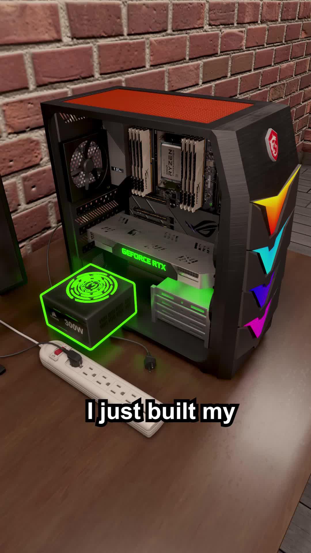 His computer is sparking. Replace the GPU, Update Power Supply and turn on the PC again!