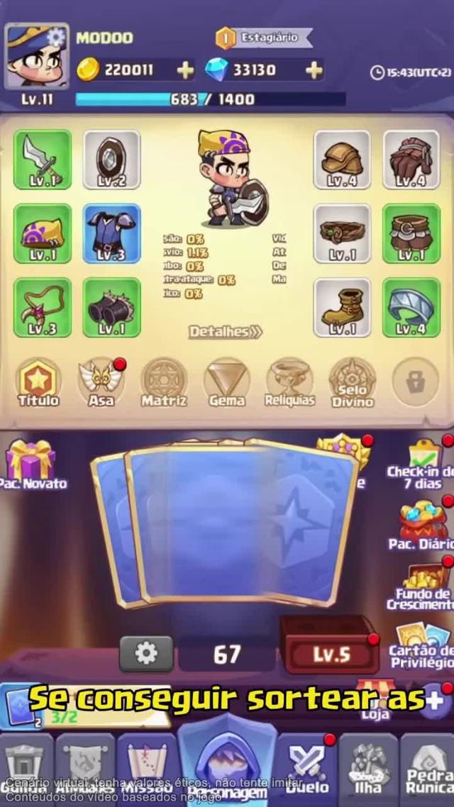 Criei minha conta ontem e meu poder de combate já passou de 10 milhões. Ninguém consegue me derrotar