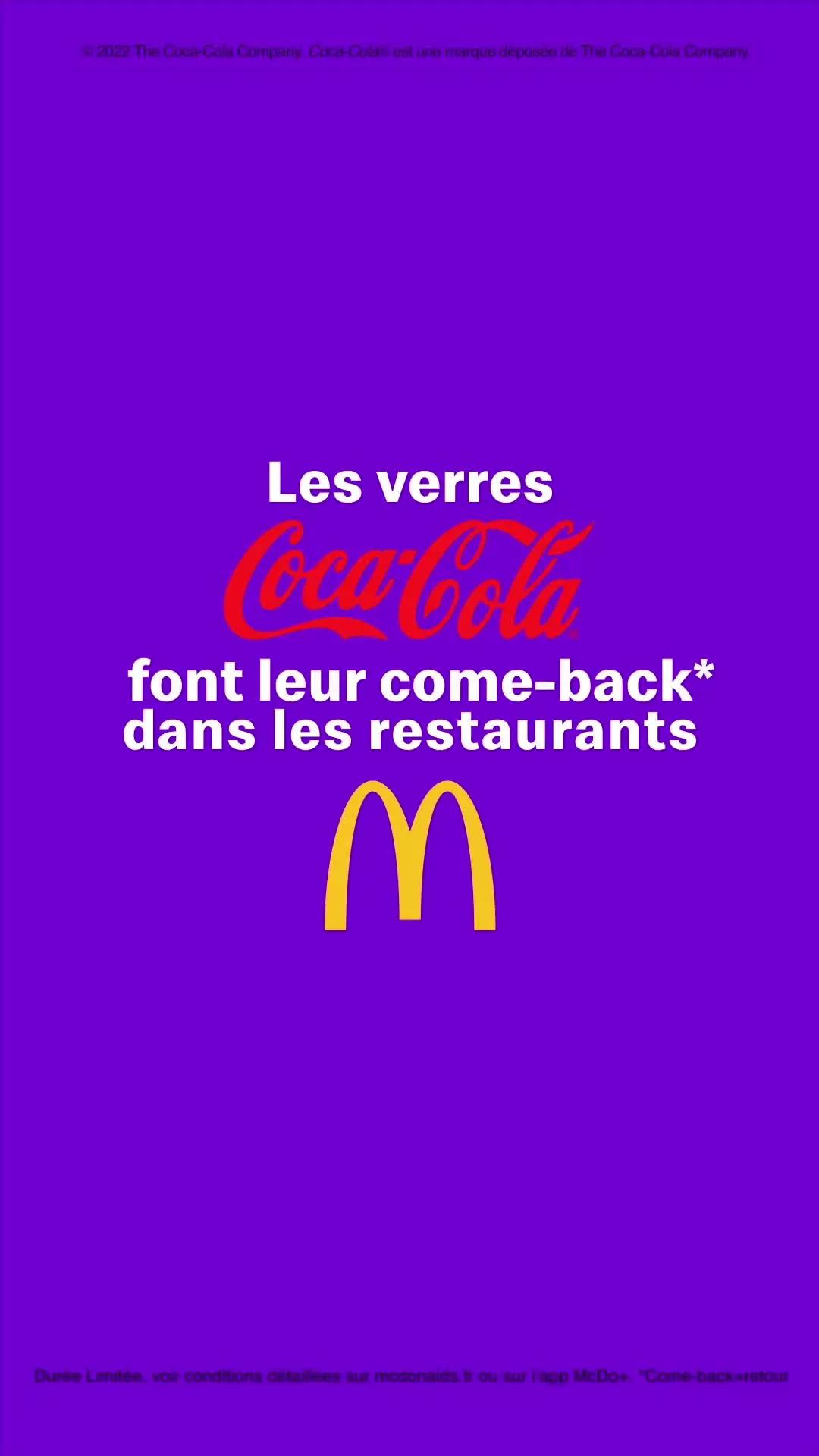 Un menu Maxi Best Of™ = un verre offert. RDV en restaurant. #McDo