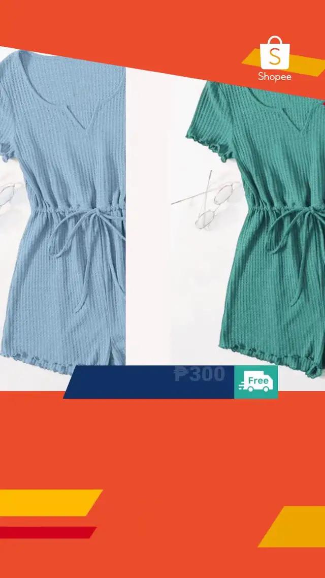 Kily.PH  Jumpsuit for Woman Playsuit Overalls Romper Waffle Knitted Jumpshort 6A0202