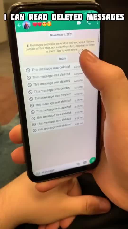 I can read deleted messages