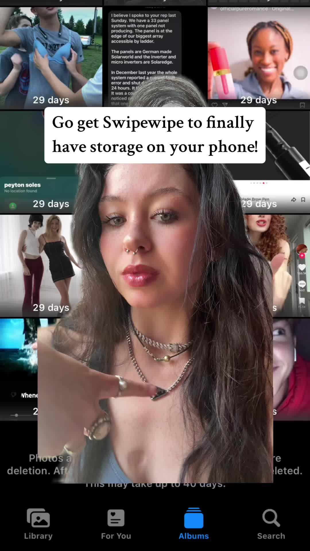 Swipewipe is where I kill time while being productive at the same time. Go get you some storage for real. Link to app is in bio! Thank you @SwipeWipe - Photo Cleaner 🙌 #swipewipe #swipewiperight #greenscreenvideo #greenscreen