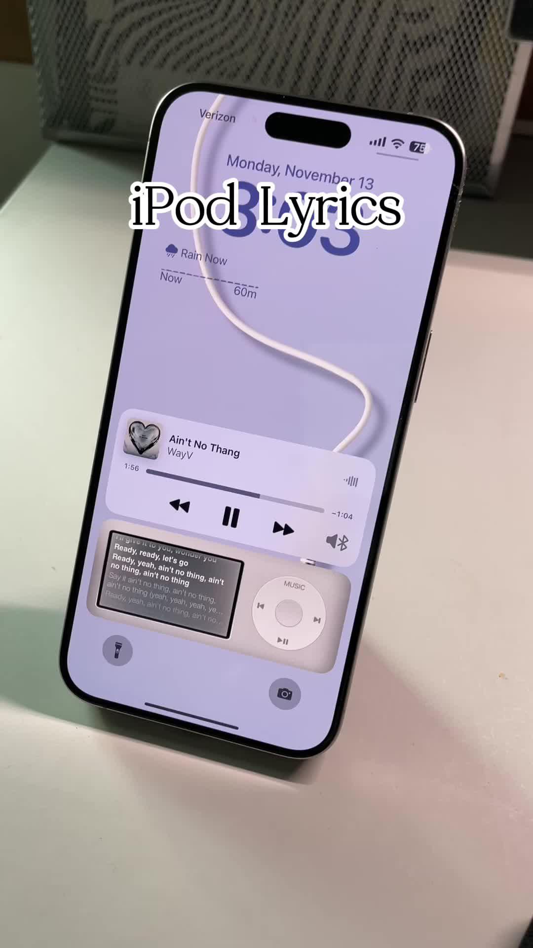 A cute iPod music widget on your Home Screen to control music