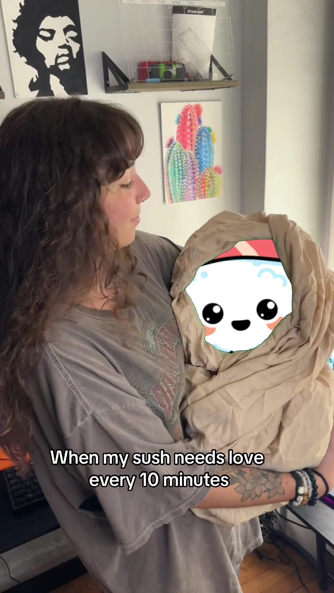 The only maternal instinct I have 🤷‍♀️ #sushapp #virtualpet #downloadsush #maternal #bigback #comedy #baby