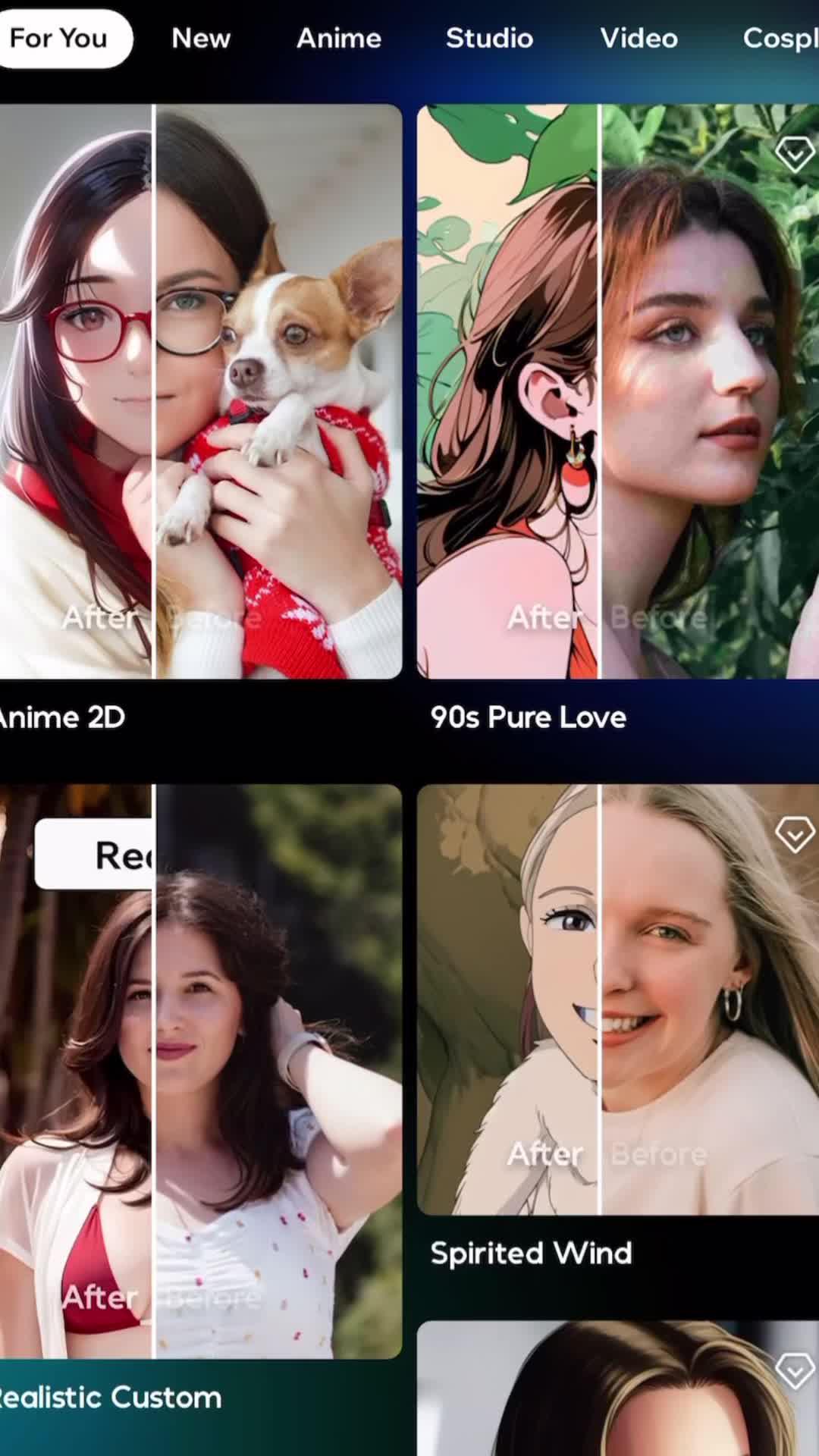 Turn into an anime character with your photo.