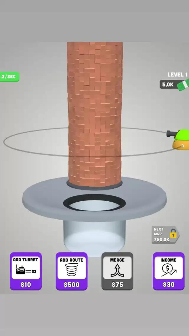 Purchase turrets and become more destructive!