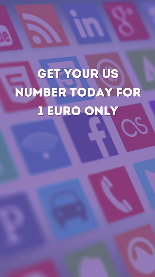 Get your US number today! For 1 euro only with Numero, use It sign up on social media platforms