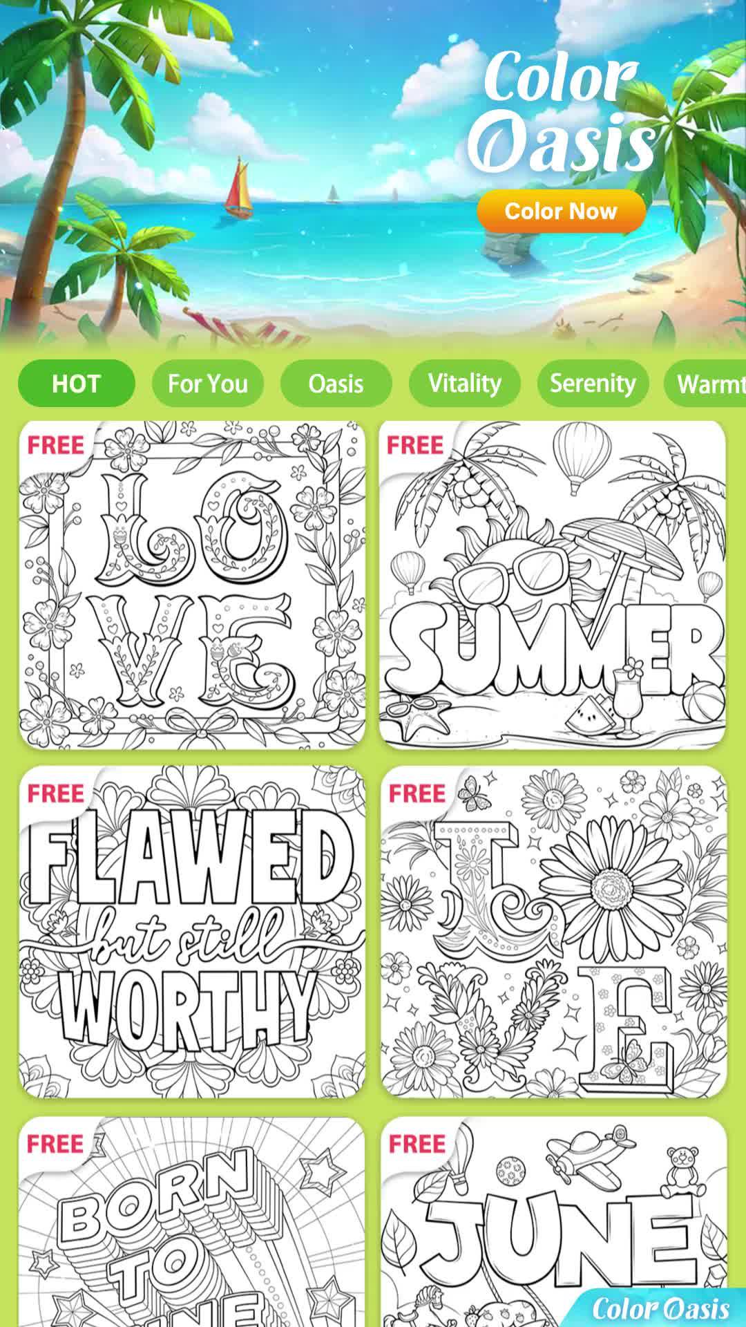 Painting summer coloring pages now!