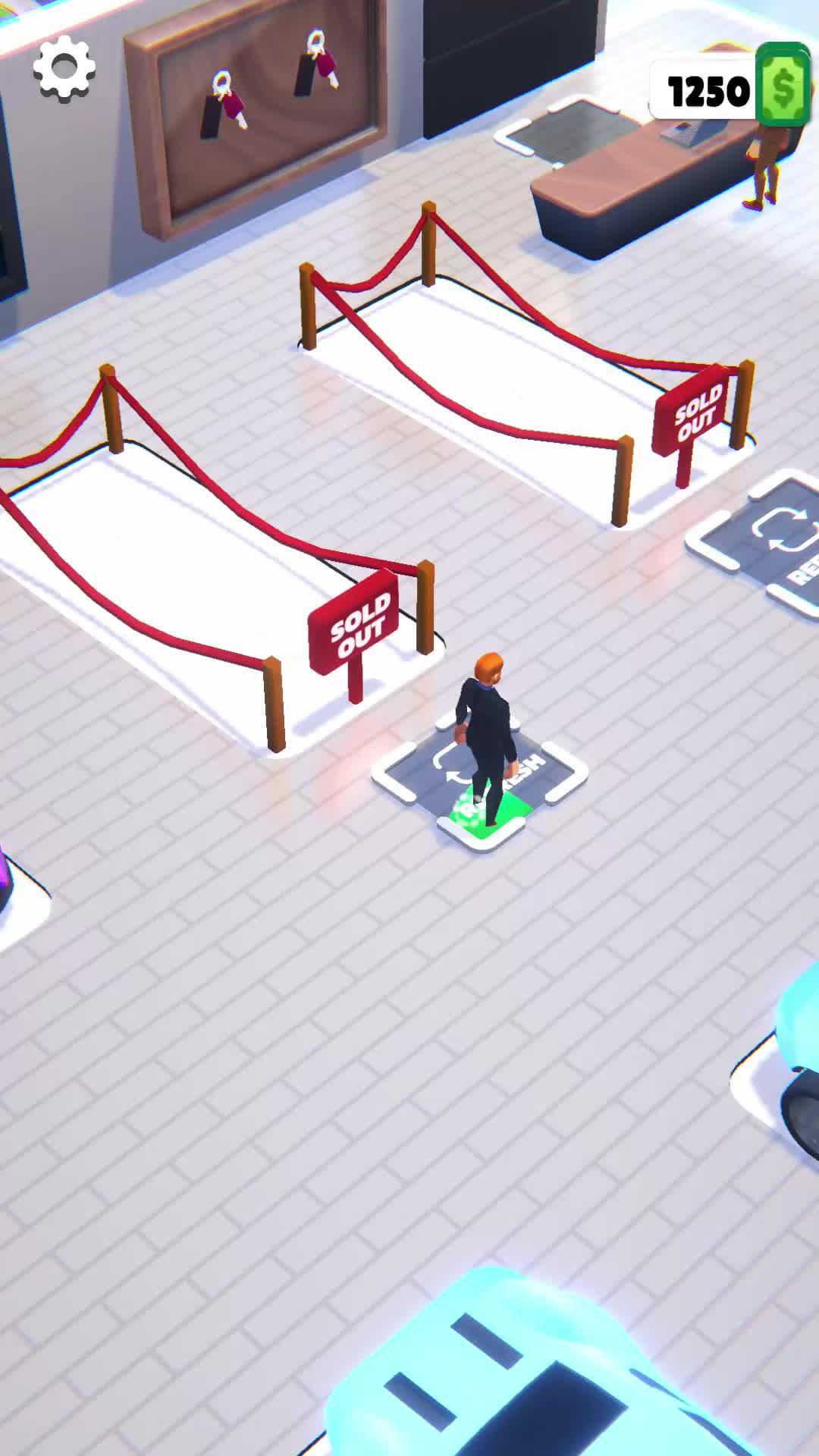 Really fun car dealer idle