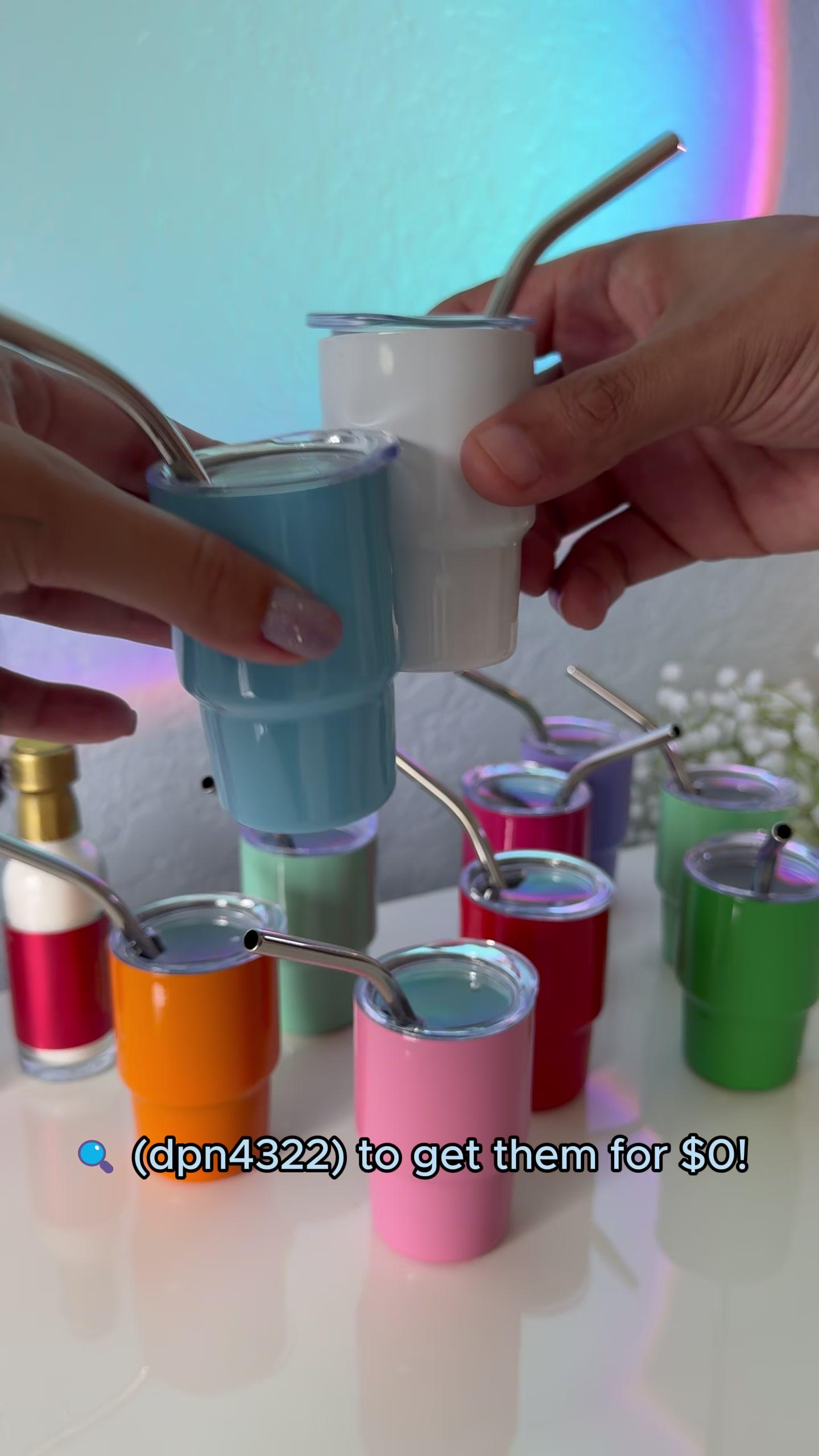 These mini tumblers are the cutest addition to any collection! Perfect for serving up small drinks, desserts, or just for display. 🥤✨ 🔥Download Temu App and 🔍(dpn4322) in the search bar to get them for $0！ 🆓Free shipping on items shipped from Temu. #temu #temumusthave #temufinds #temufavoritefinds #cutefinds #minitumbler #cutecup #tinytumbler
