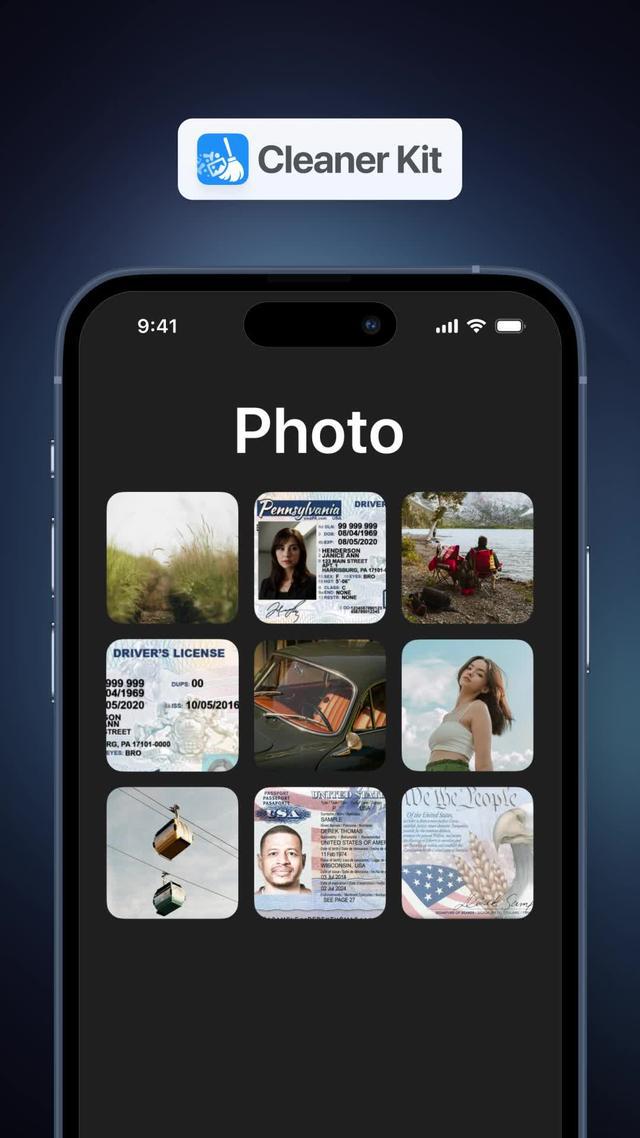 Organize Photos, Videos, Contacts with Cleaner Kit app.