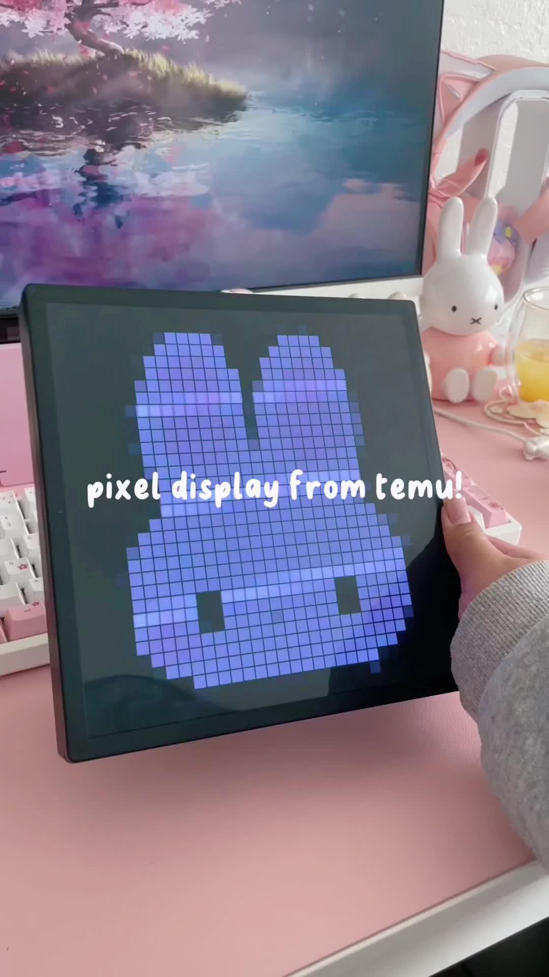 new pixel display from temu 🩷  🎉🔍C0de*[dnk6855] for Free pixel display on #Temu & 🔗 in bi0 (App new users only with qualifying orders)Faster Delivery and shipping + #cute #aesthetic #asmr #pink #kawaii