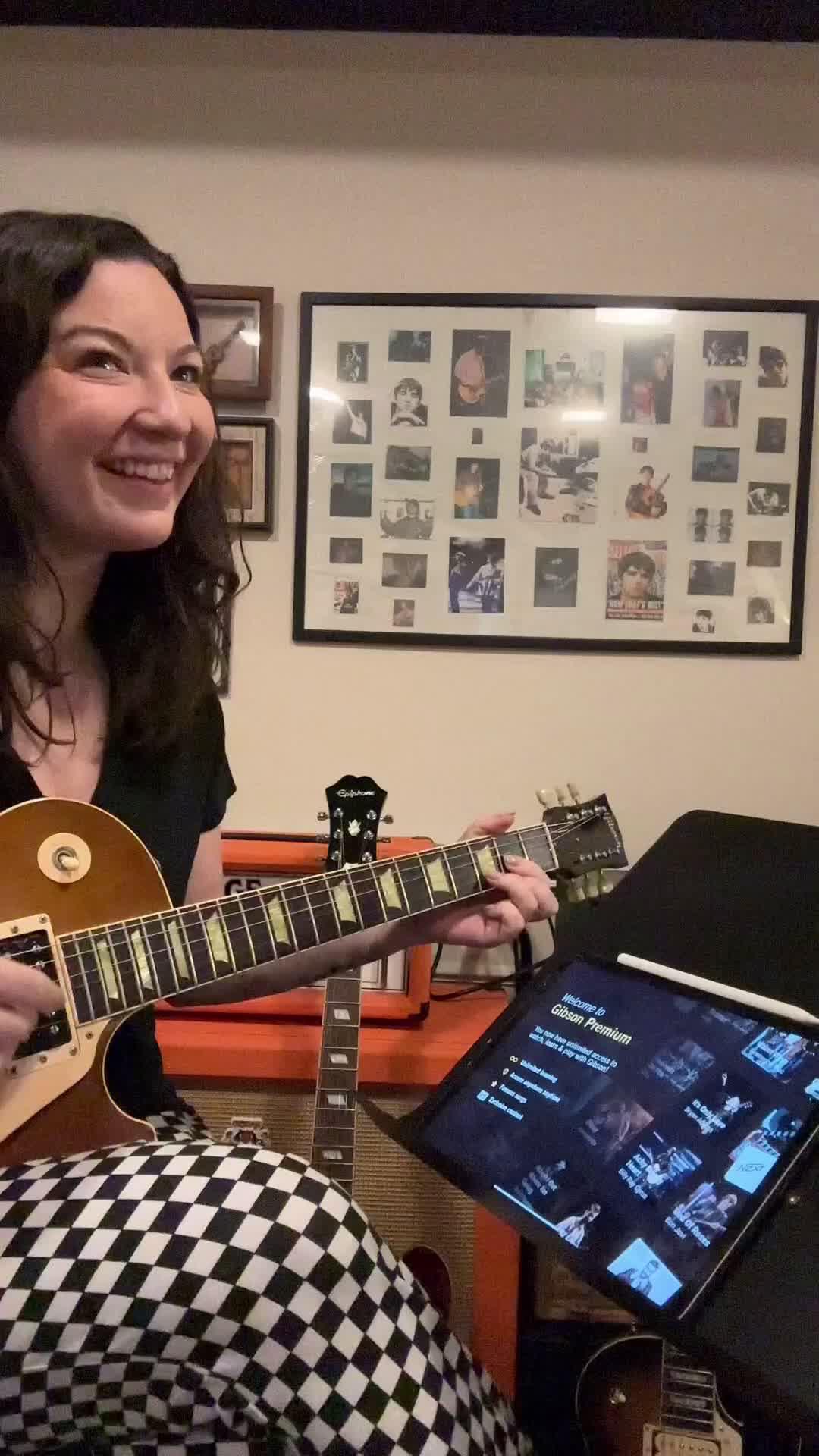 Check out this guitar app! Learn chords, licks, and riffs, and get real-time feedback.