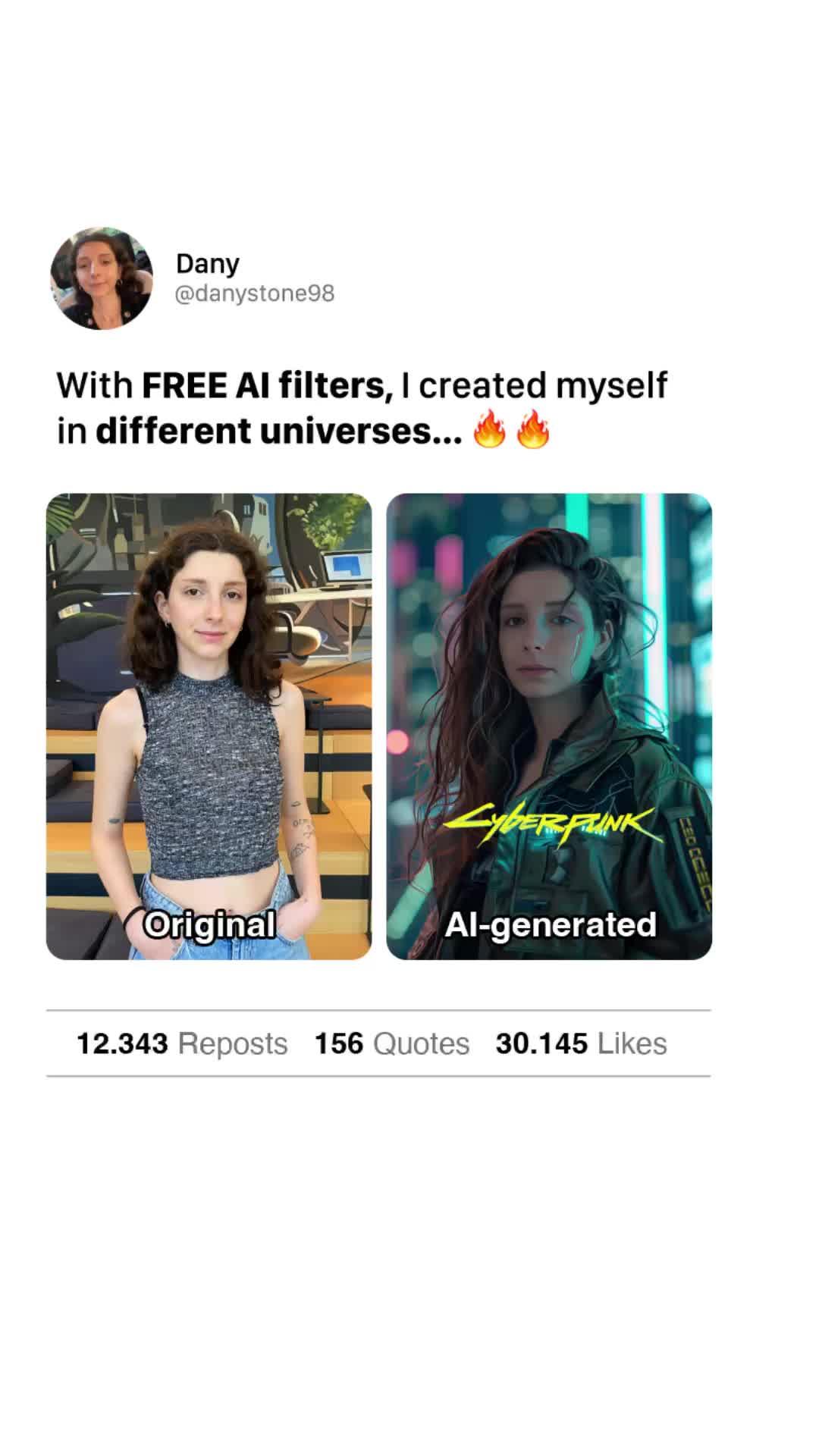 Try FREE AI filters - Fotorama App
