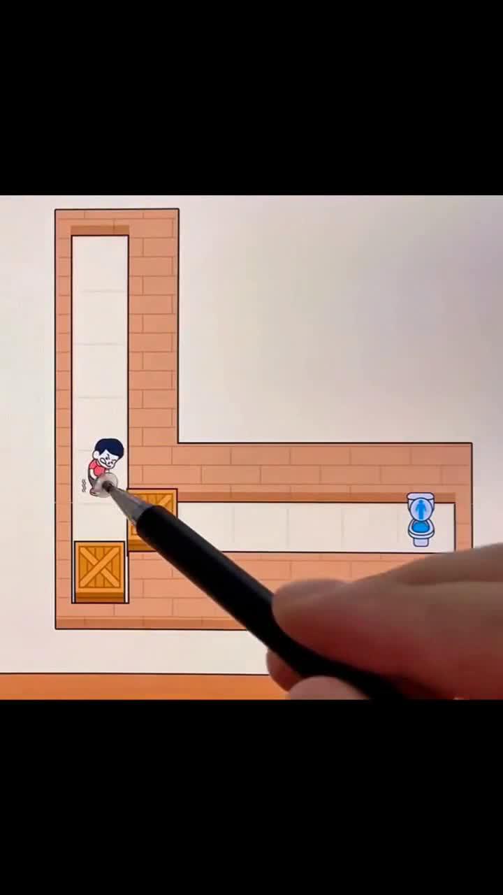 Draw a line to help them pee