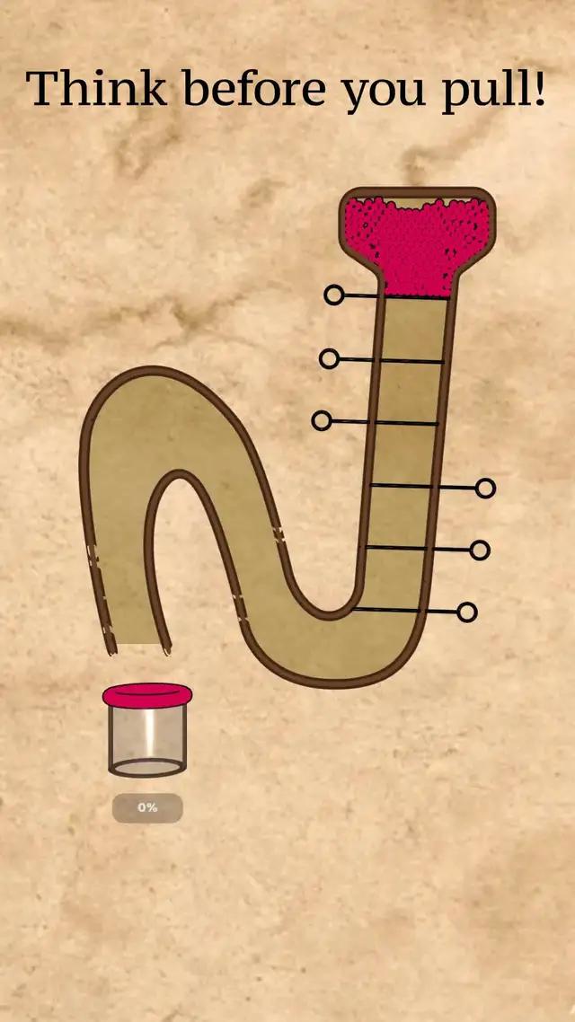 Release the pin to drop balls.