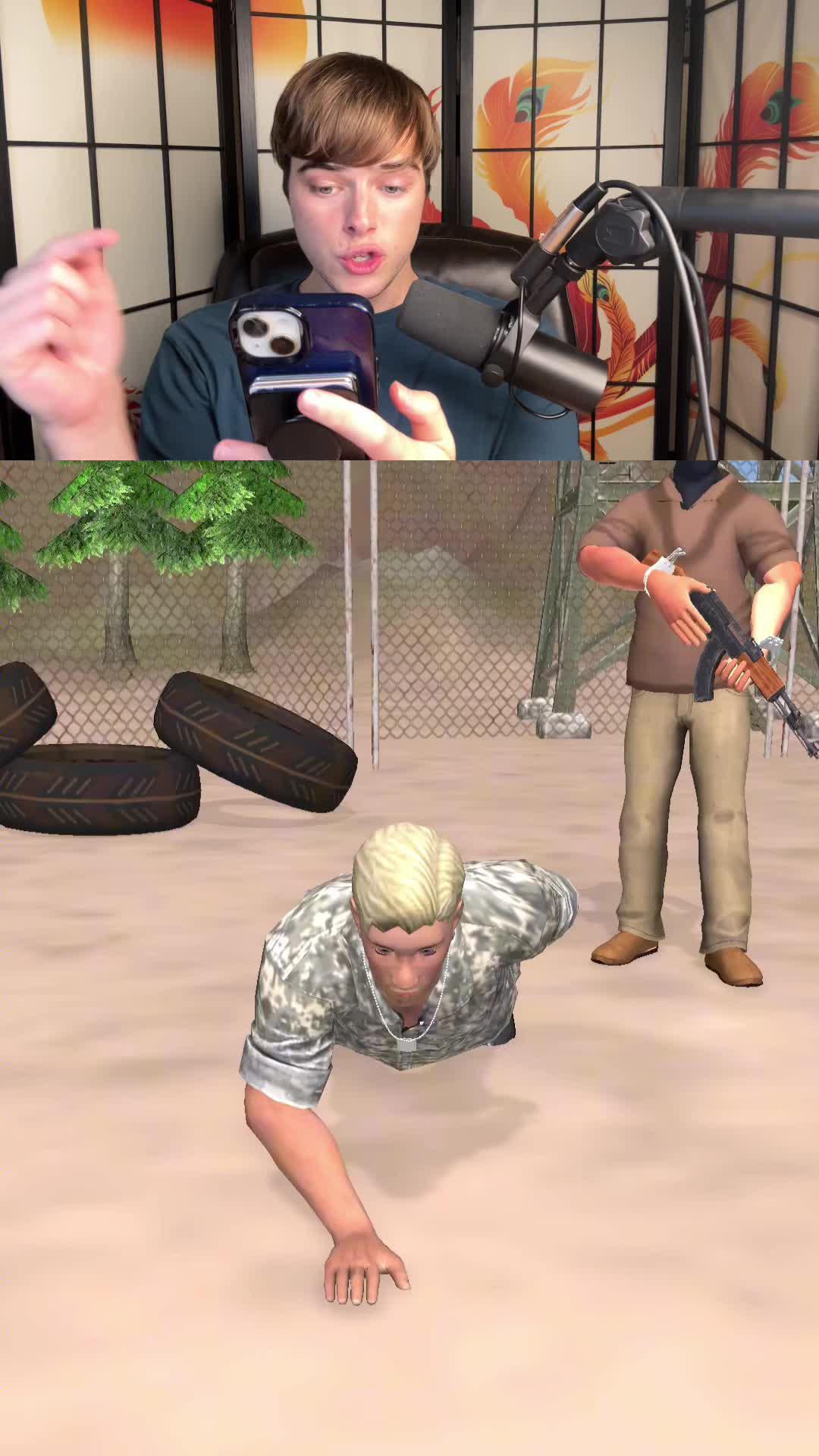 Army commander at battle front