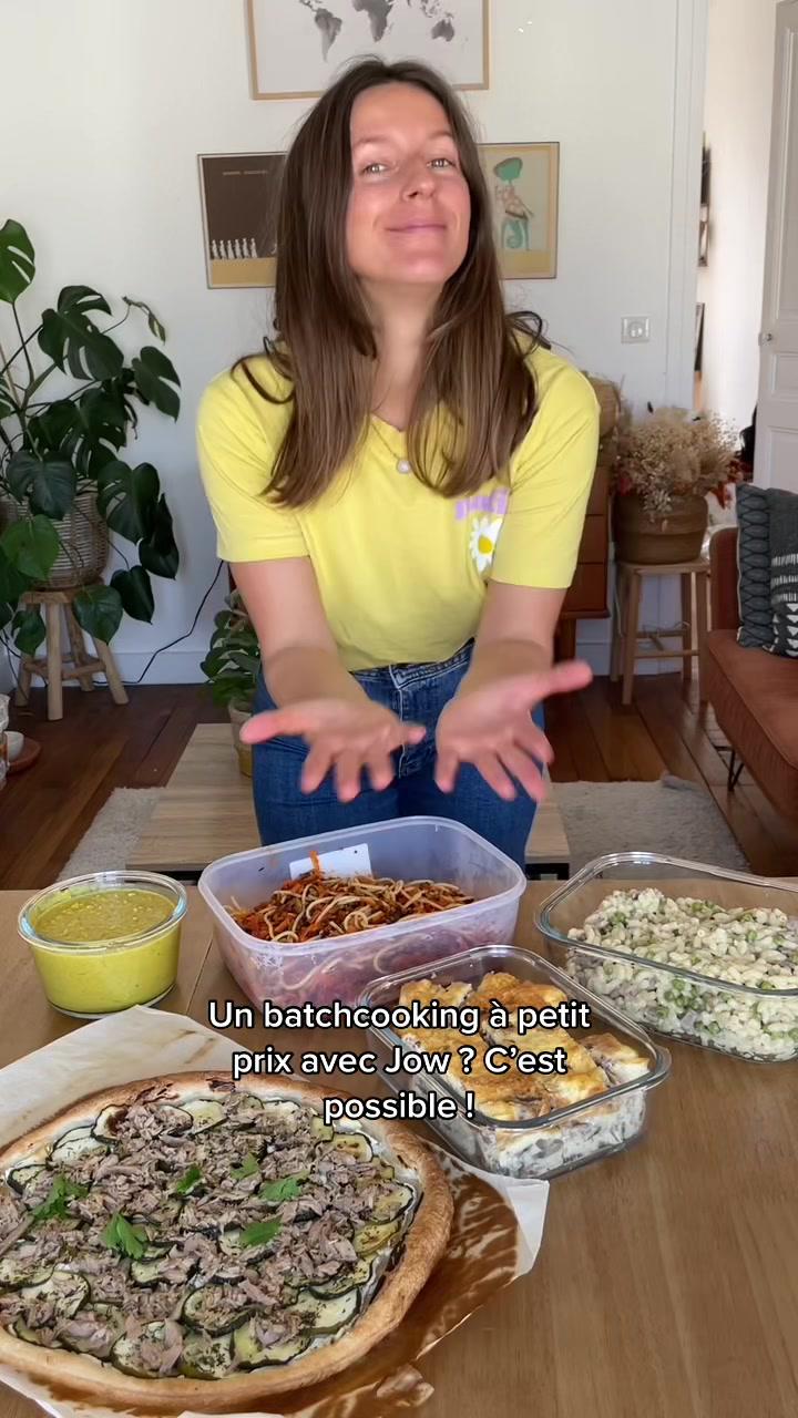 Un batchcooking à petit prix ? C’est possible avec Jow !! 😍 #batchcooking #batch #CuisineTikTok #Recetterapide #RecetteSimple