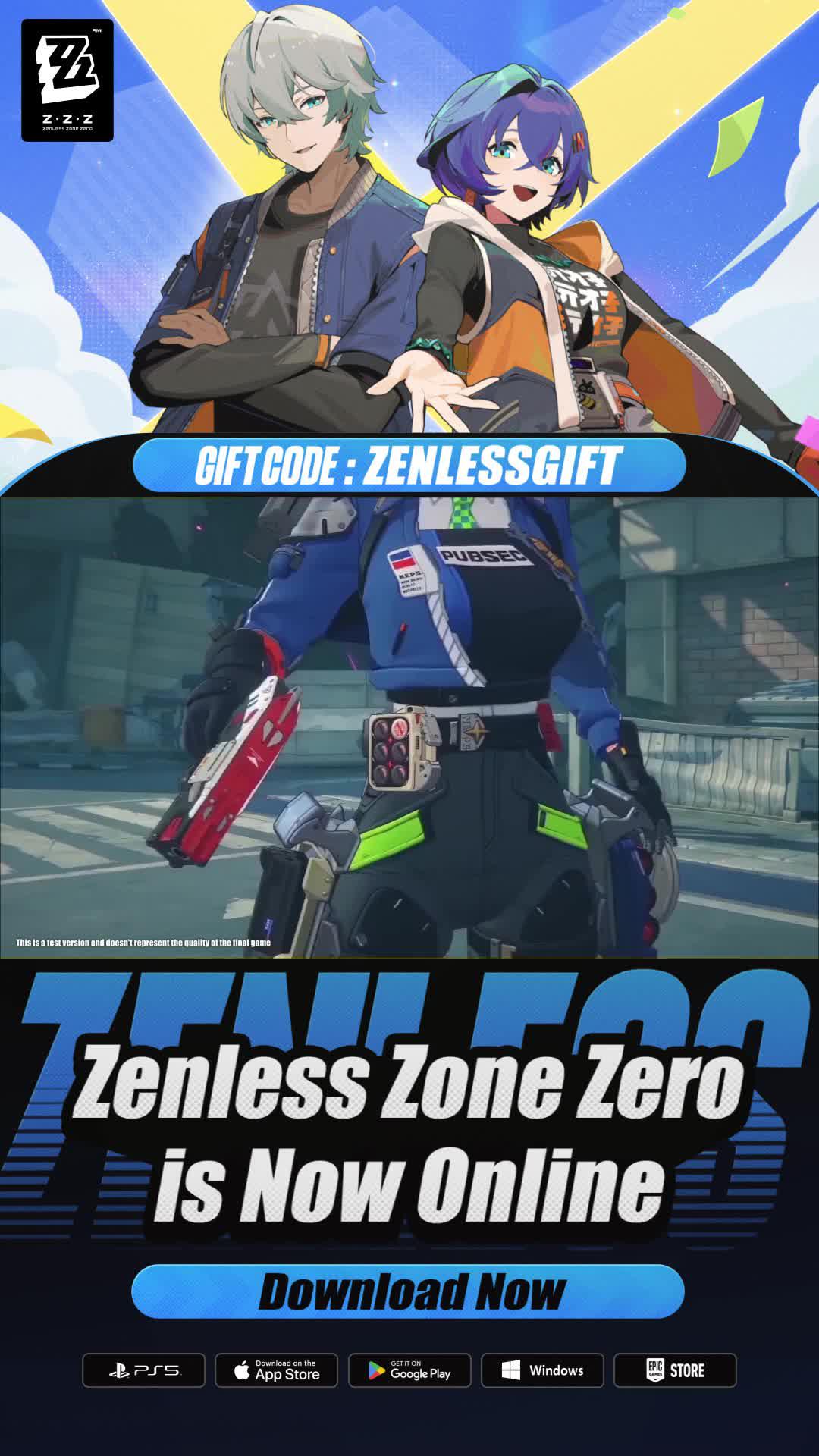 Download Zenless Zone Zero and begin your action adventure!