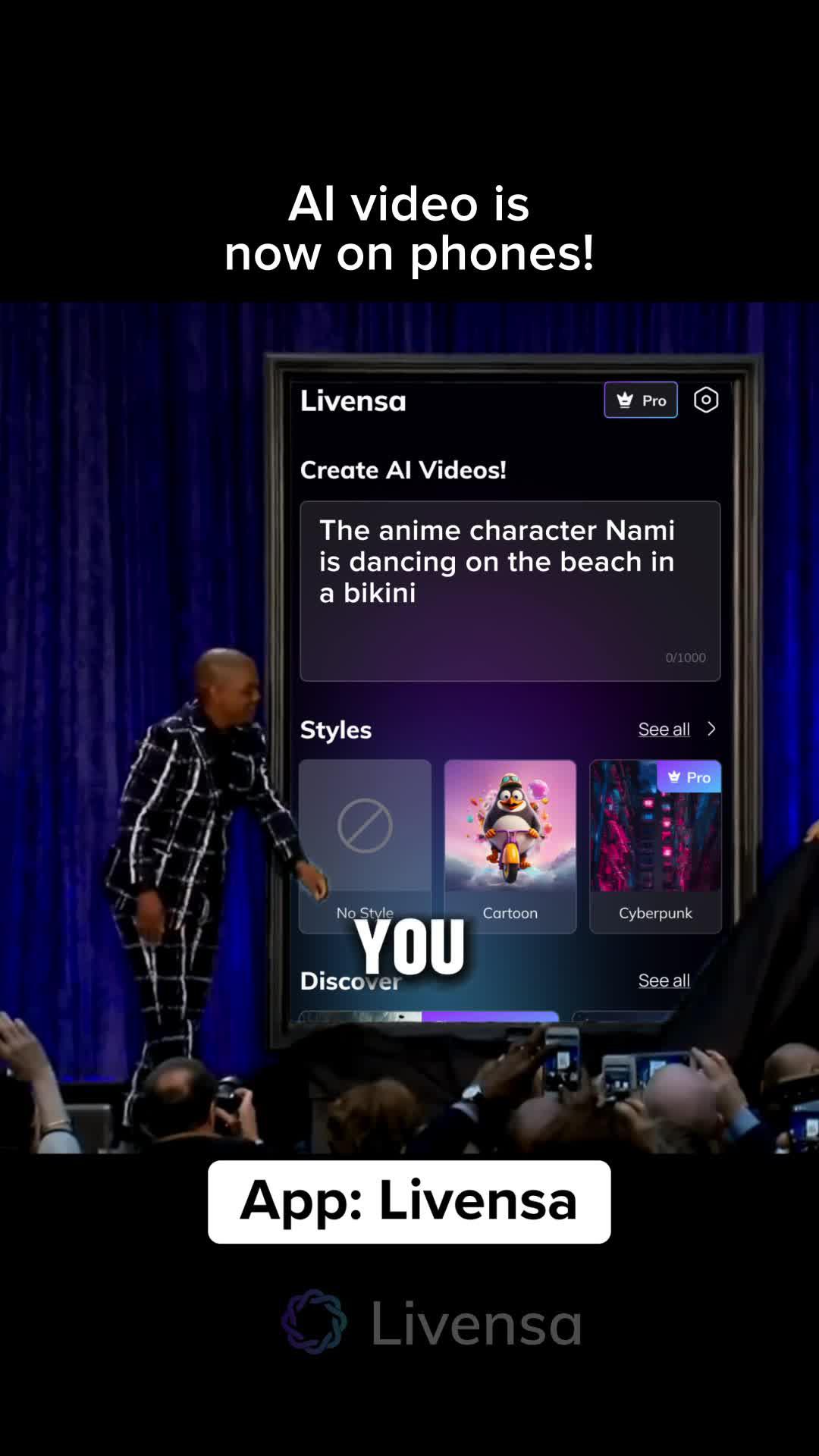Create Al videos with your own words on mobile