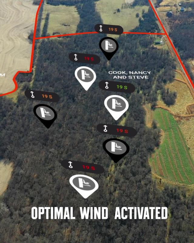 Wind direction can make or break your hunt. View current or preferred wind conditions and then determine which stand location will put you in the right spot at the right time #whitetail #hunttok #deerhunting #whitetailhunter