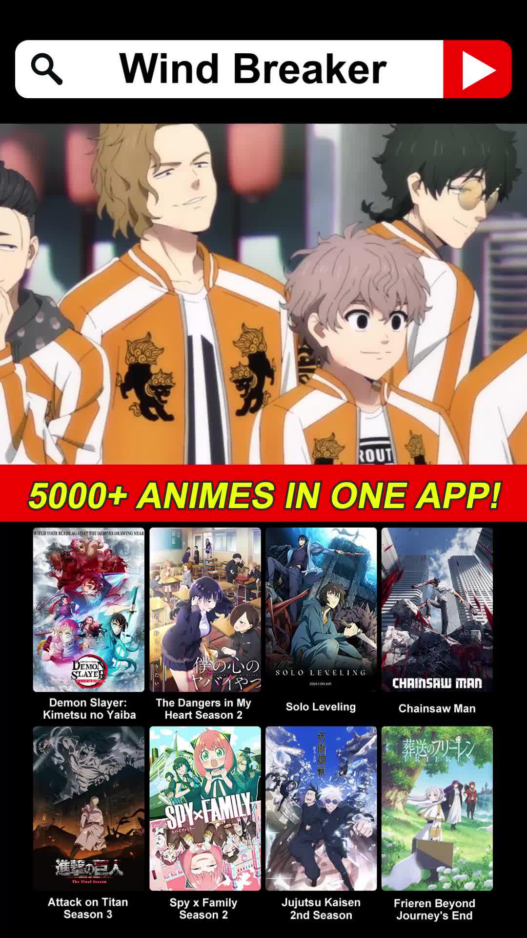 Download to watch the Hot-blooded anime
