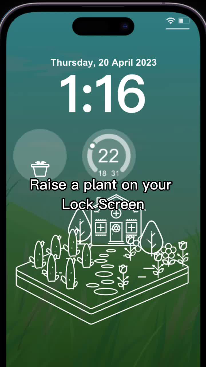 Raise a plant on lock screen and decorate your couple garden!
