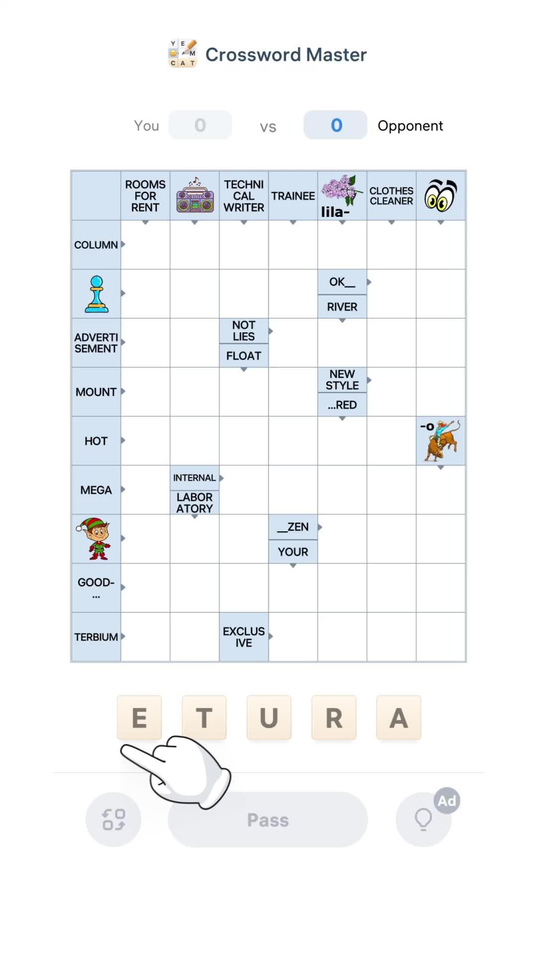 Play Crossword Master – keep your mind occupied!